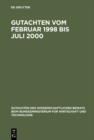 Image for Gutachten vom Februar 1998 bis Juli 2000.
