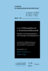 Image for Von der Ordnungstheorie zur Institutionenokonomik: Ruckblick und Entwicklungsoptionen eines Marburger Forschungsprogramms