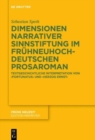 Image for Dimensionen narrativer Sinnstiftung im fruhneuhochdeutschen Prosaroman
