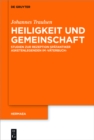 Image for Heiligkeit Und Gemeinschaft: Studien Zur Rezeption Spatantiker Asketenlegenden Im &#39;Vaterbuch&#39;
