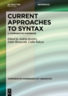 Image for Current Approaches to Syntax: A Comparative Handbook