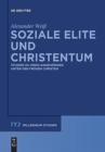 Image for Soziale Elite und Christentum : Studien zu ordo-Angehorigen unter den fruhen Christen