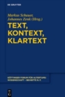 Image for Text, Kontext, Klartext