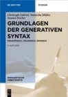 Image for Grundlagen der generativen Syntax: Franzosisch, Italienisch, Spanisch : 51