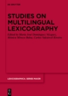 Image for Studies on Multilingual Lexicography