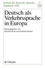 Image for Deutsch als Verkehrssprache in Europa