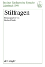 Image for Stilfragen
