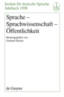 Image for Sprache - Sprachwissenschaft - Offentlichkeit