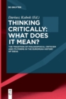 Image for Thinking Critically: What Does It Mean?