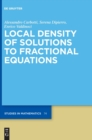 Image for Local Density of Solutions to Fractional Equations