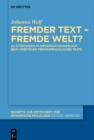 Image for Fremder Text – fremde Welt? : Zu Storungen im Organisationsablauf beim Verstehen fremdsprachlicher Texte