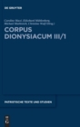 Image for Corpus Dionysiacum III/1