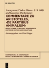 Image for Kommentare zu Aristoteles,  De partibus animalium : Redaktionen zu Michael von Ephesos. Kritische Edition und Einleitung