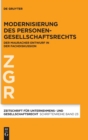 Image for Modernisierung des Personengesellschaftsrechts : Der Mauracher Entwurf in der Fachdiskussion