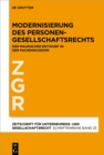 Image for Modernisierung des Personengesellschaftsrechts: Der Mauracher Entwurf in der Fachdiskussion