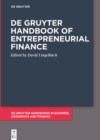 Image for De Gruyter handbook of entrepreneurial finance
