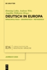 Image for Deutsch in Europa: Sprachpolitisch, grammatisch, methodisch : 2020