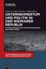 Image for Unternehmertum und Politik in der Weimarer Republik