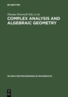 Image for Complex Analysis and Algebraic Geometry: A Volume in Memory of Michael Schneider