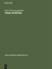 Image for Thai Syntax: An Outline