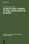 Image for Constituent Order in the Languages of Europe : 20-1