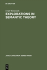 Image for Explorations in Semantic Theory : 89