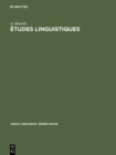 Image for Etudes linguistiques : 95