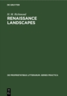 Image for Renaissance landscapes: English lyrics in a European tradition