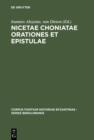 Image for Nicetae Choniatae Orationes Et Epistulae