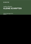 Image for Kleine Schriften. Band 2