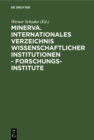 Image for Minerva. Internationales Verzeichnis wissenschaftlicher Institutionen - Forschungsinstitute: 33 Ausgabe