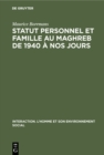 Image for Statut Personnel Et Famille Au Maghreb De 1940 a Nos Jours