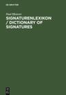 Image for Signaturenlexikon / Dictionary of Signatures