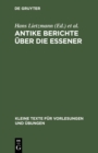Image for Antike Berichte uber die Essener : 182