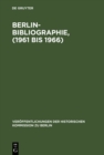Image for Berlin-Bibliographie, (1961 bis 1966): In der Senatsbibliothek Berlin