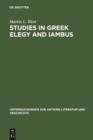 Image for Studies in Greek Elegy and Iambus : 14