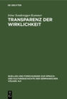Image for Transparenz Der Wirklichkeit: Edzard Schaper Und Die Innere Spannung in Der Christlichen Literatur Des 20. Jahrhunderts