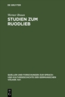 Image for Studien zum Ruodlieb: Ritterideal, Erzahlstruktur und Darstellungsstil
