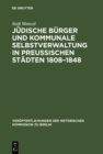 Image for Judische Burger und kommunale Selbstverwaltung in preuischen Stadten 1808-1848 : 21