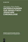 Image for Untersuchungen Zur Israelitisch-judischen Chronologie
