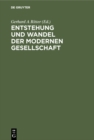Image for Entstehung und Wandel der modernen Gesellschaft: Festschrift fur Hans Rosenberg zum 65. Geburtstag
