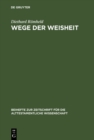 Image for Wege der Weisheit: Die Lehren Amenemopes und Proverbien 22,17-24,22 : 184
