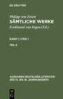 Image for Philipp von Zesen: Samtliche Werke. Bd 1: Lyrik I. Bd 1/Tl 2 : 142