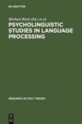 Image for Psycholinguistic Studies in Language Processing