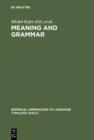 Image for Meaning and Grammar: Cross-Linguistic Perspectives