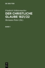 Image for Der Christliche Glaube 1821/22: Studienausgabe