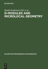 Image for D-Modules and Microlocal Geometry: Proceedings of the International Conference on D-Modules and Microlocal Geometry held at the University of Lisbon (Portugal), October 29-November 2, 1990