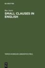 Image for Small Clauses in English: The Nonverbal Types : 8