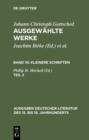 Image for Johann Ch. Gottsched: Ausgewahlte Werke. Bd 10: Kleinere Schriften. Bd 10/Tl 2