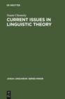 Image for Current Issues in Linguistic Theory